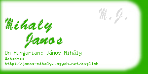 mihaly janos business card